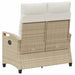 Tuinbank Beige en Crème 105 x 60 x 112 cm Staal en Polyester