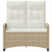 Tuinbank Beige en Crème 105 x 60 x 112 cm Staal en Polyester