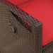 Tuinbank Bruin en Rood 105 x 60 x 112 cm Staal en Polyester