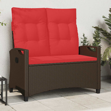 Tuinbank Bruin en Rood 105 x 60 x 112 cm Staal en Polyester