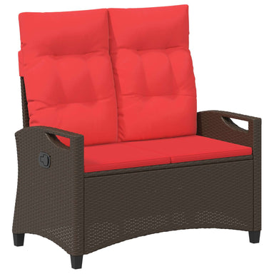Tuinbank Bruin en Rood 105 x 60 x 112 cm Staal en Polyester