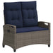 Tuinbank met kussen 105 x 60 x 112 cm staal