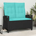 Tuinbank met kussen 105 x 60 x 112 cm staal