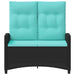 Tuinbank met kussen 105 x 60 x 112 cm staal
