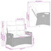Tuinbank met kussen 105 x 60 x 112 cm staal