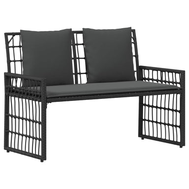 Tuinbank Effen Zwart en Donkergrijs 116 x 55 x 82 cm