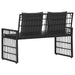 Tuinbank Effen Zwart en Donkergrijs 116 x 55 x 82 cm