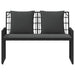 Tuinbank Effen Zwart en Donkergrijs 116 x 55 x 82 cm