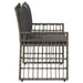 Tuinbank Effen Grijs en Donkergrijs 116 x 55 x 82 cm