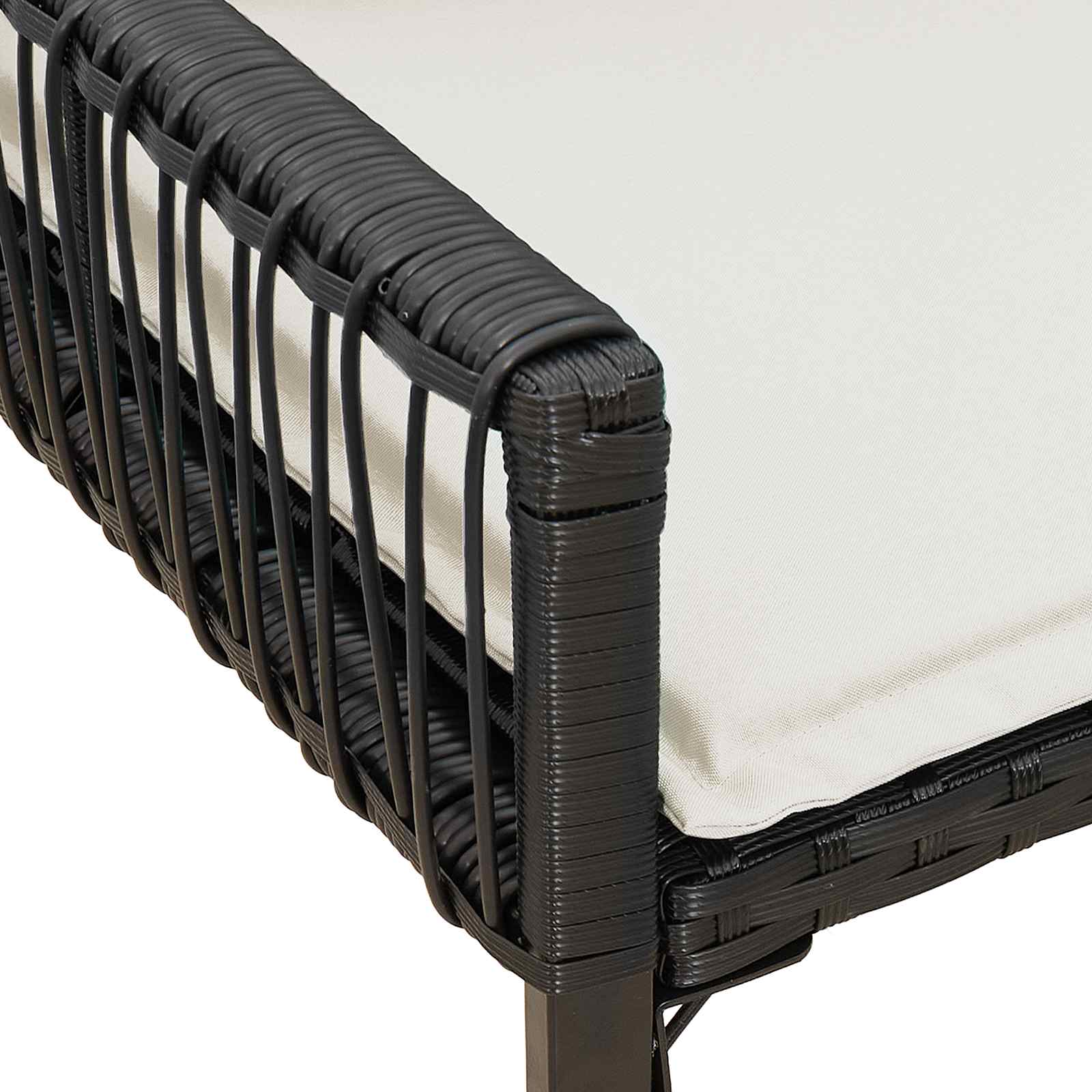 Tuinbank 2 -Seater 4 st 110 x 59 x 82 cm poly rattan