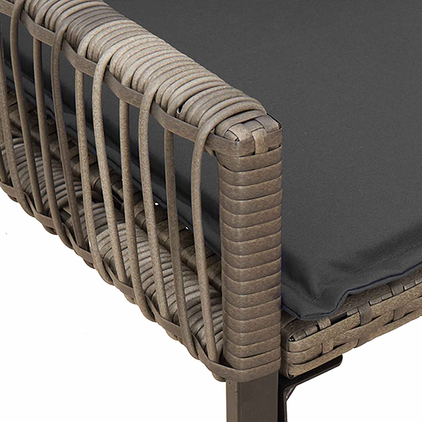 Tuinbank 2 -Seater 4 st 110 x 59 x 82 cm poly rattan
