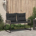 Tuinbank 2 -Seater 4 st 110 x 59 x 82 cm poly rattan