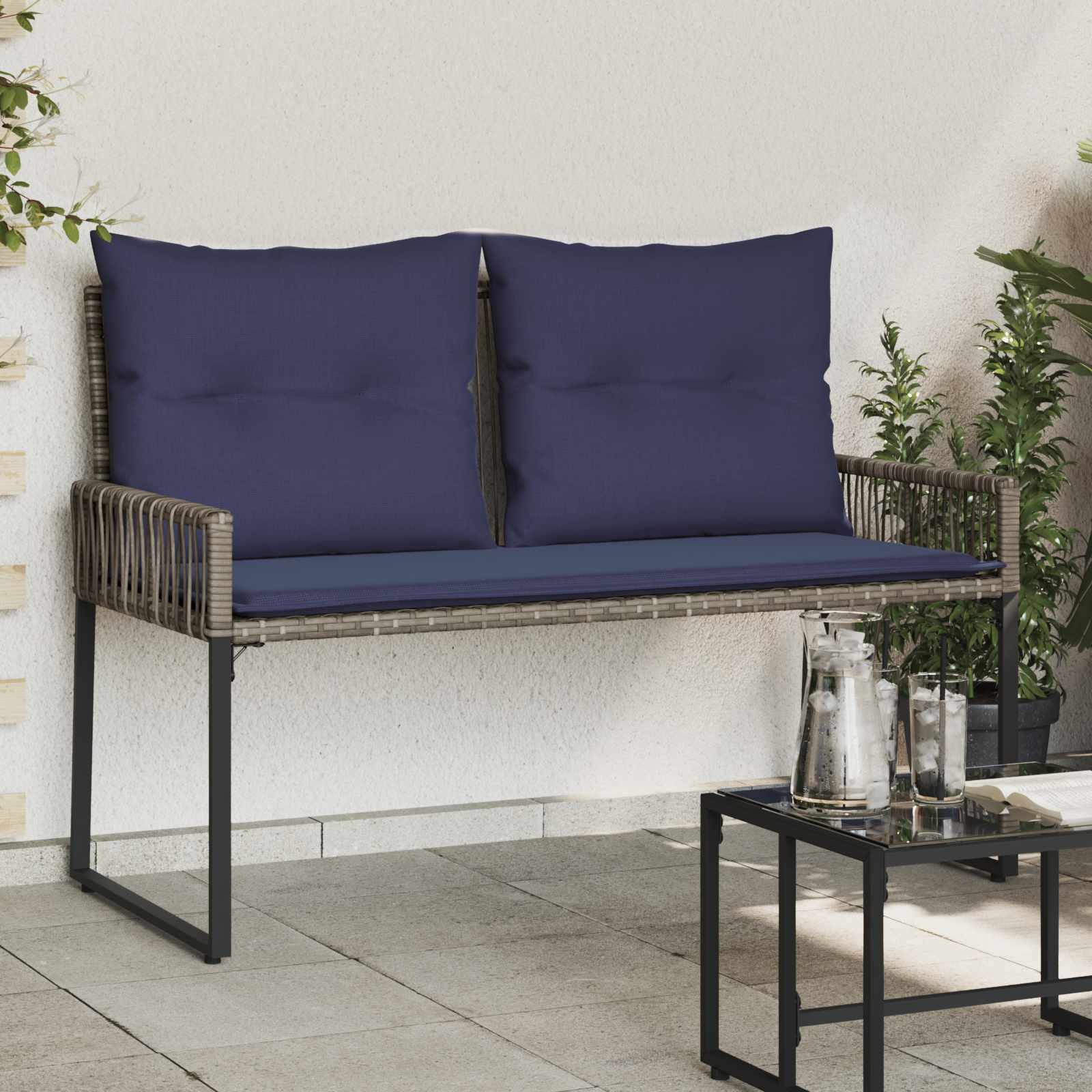 Tuinbank 2 -Seater 4 st 110 x 59 x 82 cm poly rattan