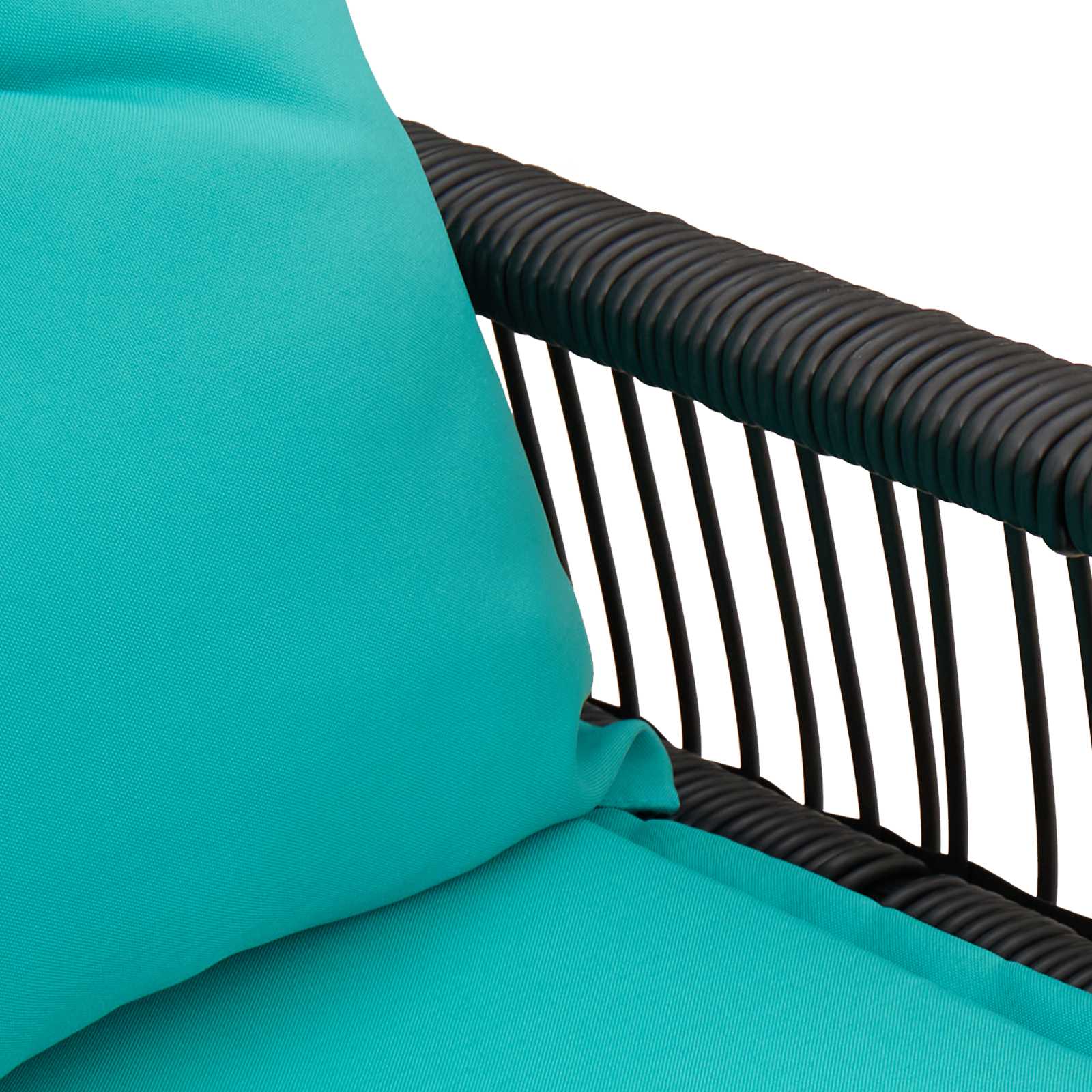 Tuinbank 2 -Seater 4 st 110 x 59 x 82 cm poly rattan