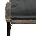 Tuinbank met kussen Grijs 118 x 55 x 82 cm PE rattan en stof