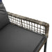 Tuinbank met kussen Grijs 118 x 55 x 82 cm PE rattan en stof