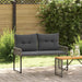 Tuinbank met kussen Grijs 118 x 55 x 82 cm PE rattan en stof