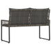 Tuinbank met kussen Grijs 118 x 55 x 82 cm PE rattan en stof