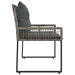 Tuinbank met kussen Grijs 118 x 55 x 82 cm PE rattan en stof