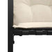 Houten Laag Bank met kussen Effen Crème 114 x 55 x 77 cm