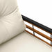 Houten Laag Bank met kussen Effen Crème 114 x 55 x 77 cm