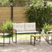 Houten Laag Bank met kussen Effen Crème 114 x 55 x 77 cm