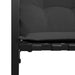 Houten Laag Bank met kussen Effen Middelgrijs 114 x 55 x 77 cm