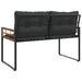Houten Laag Bank met kussen Effen Middelgrijs 114 x 55 x 77 cm