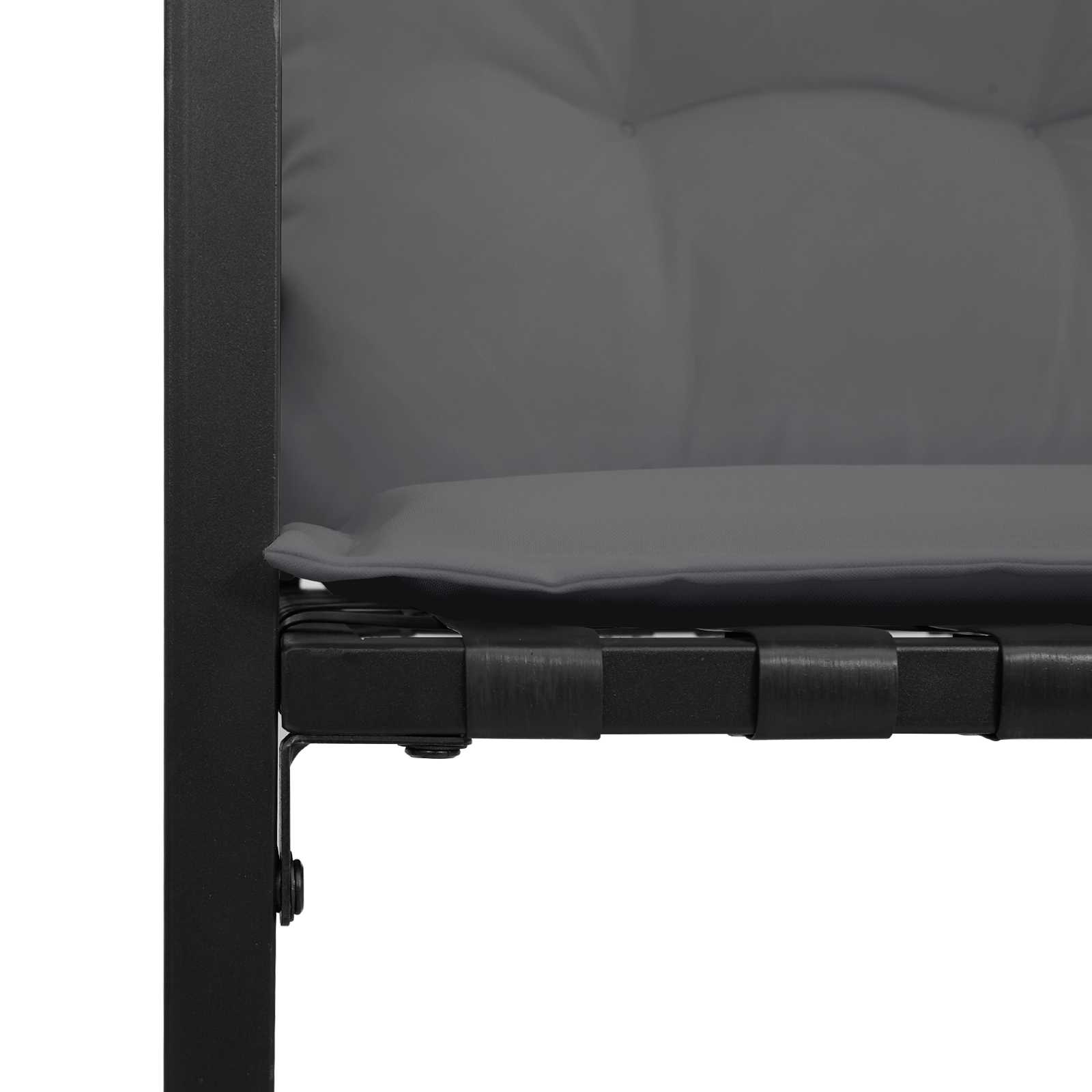 Houten Laag Bank met kussen Effen Lichtgrijs 114 x 55 x 77 cm