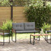 Houten Laag Bank met kussen Effen Lichtgrijs 114 x 55 x 77 cm