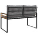 Houten Laag Bank met kussen Effen Lichtgrijs 114 x 55 x 77 cm