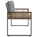 Houten Laag Bank met kussen Effen Lichtgrijs 114 x 55 x 77 cm