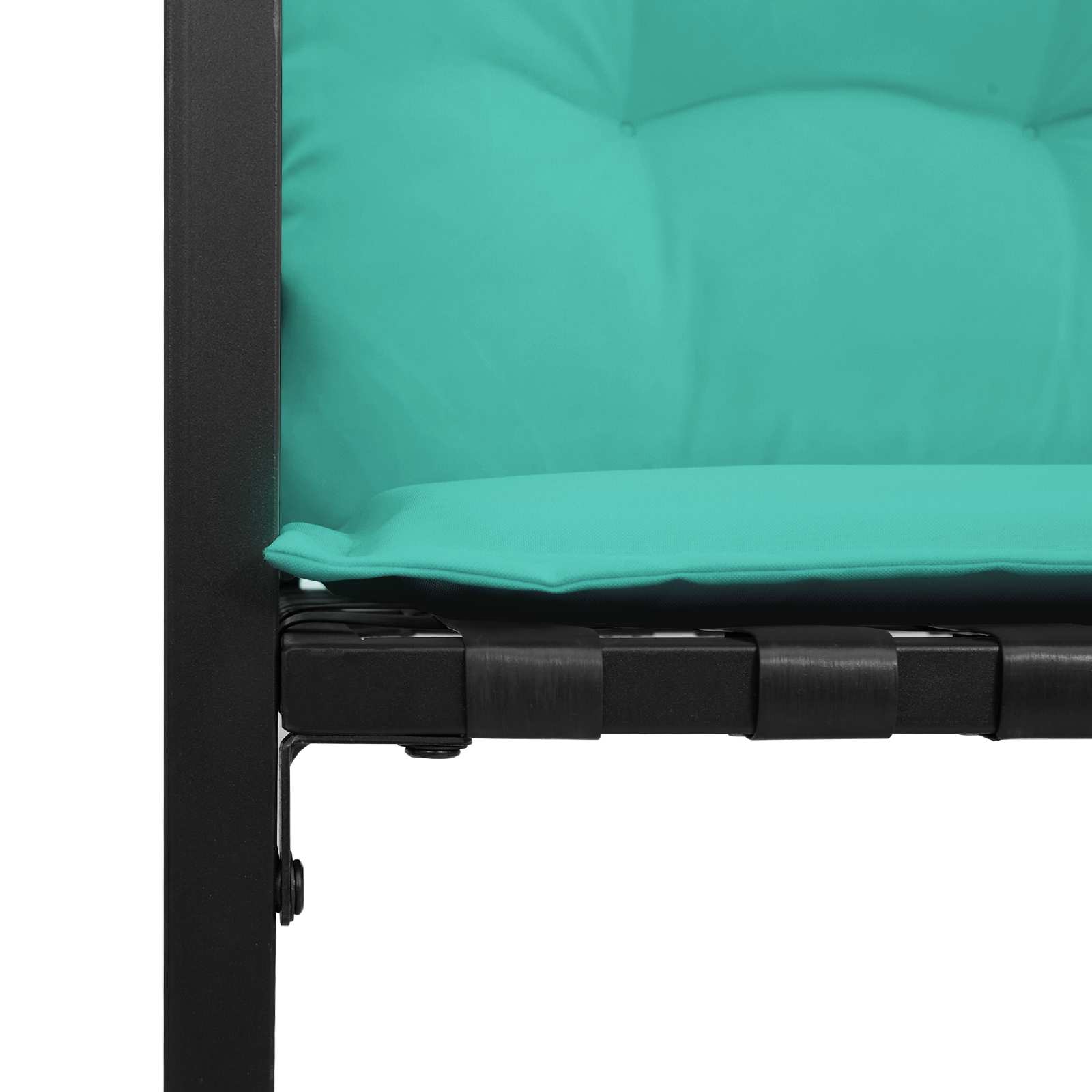 Houten Laag Bank met kussen Effen Turquoise 114 x 55 x 77 cm