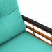 Houten Laag Bank met kussen Effen Turquoise 114 x 55 x 77 cm