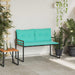 Houten Laag Bank met kussen Effen Turquoise 114 x 55 x 77 cm