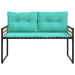 Houten Laag Bank met kussen Effen Turquoise 114 x 55 x 77 cm