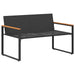 Bank met kussen Zwart en Cream Wit 115 x 65 x 72 cm Rattan