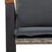 Bank met kussen Grijs en Donkergrijs 115 x 65 x 72 cm Rattan