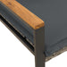 Bank met kussen Grijs en Donkergrijs 115 x 65 x 72 cm Rattan