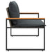 Bank met kussen Grijs en Donkergrijs 115 x 65 x 72 cm Rattan