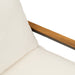 Bank met kussen Beige en Crème Wit 115 x 65 x 72 cm Rattan