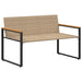 Bank met kussen Beige en Crème Wit 115 x 65 x 72 cm Rattan