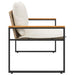 Bank met kussen Beige en Crème Wit 115 x 65 x 72 cm Rattan