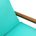 Bank met kussen Zwart en Turquoise 115 x 65 x 72 cm Rattan