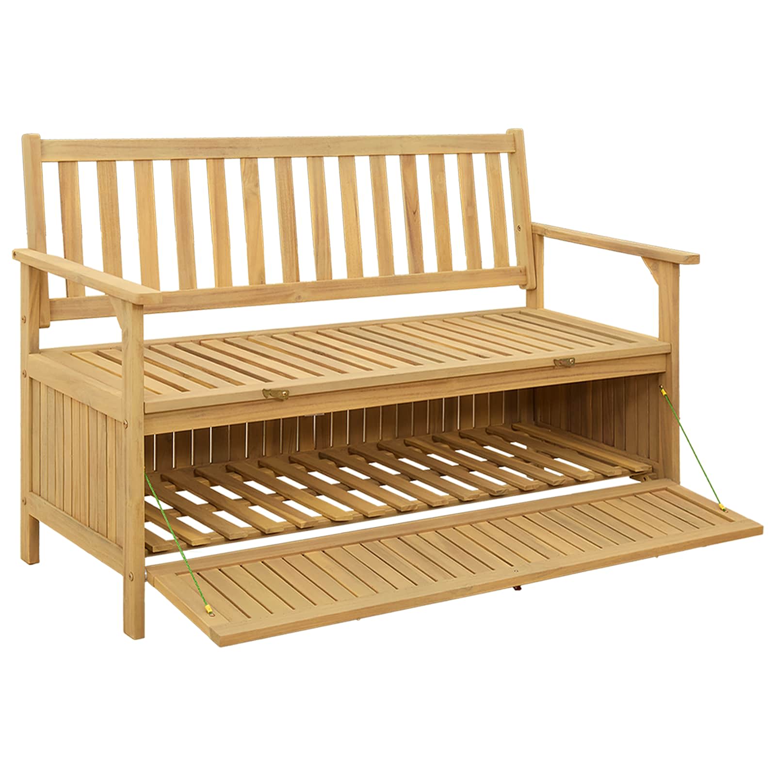 Opslagbank 2 -Seater 120 x 63 x 84 cm Massief Acacia