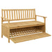 Opslagbank 2 -Seater 120 x 63 x 84 cm Massief Acacia