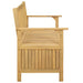 Opslagbank 2 -Seater 120 x 63 x 84 cm Massief Acacia