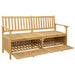 Opslagbank 2 -Seater 148 x 63 x 84 cm Massief Acacia