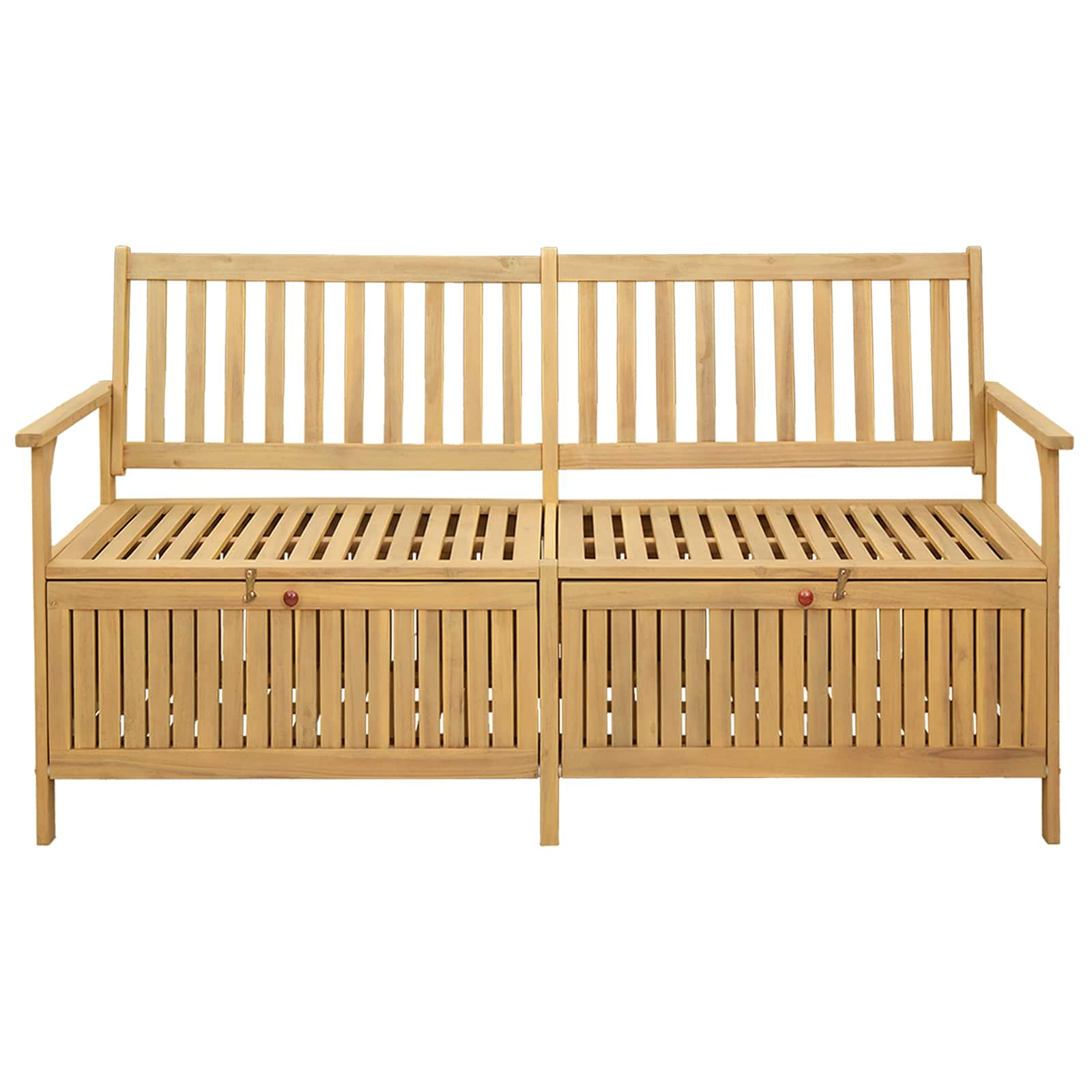 Opslagbank 2 -Seater 170 x 63 x 84 cm Massief Acacia