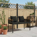 Tuinbank met kussen Zwart 117 x 54 x 74.5 cm poly rattan